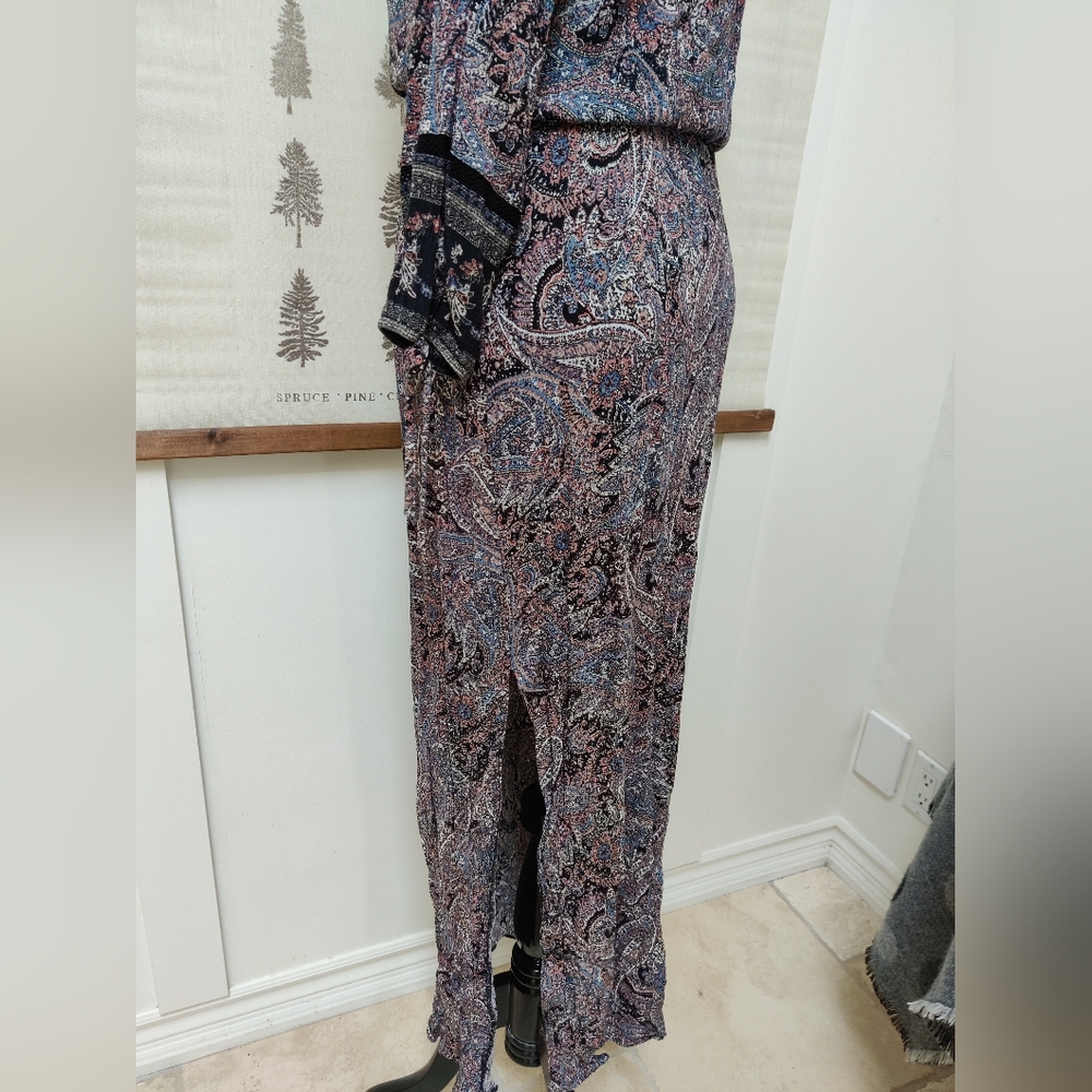 American Eagle Paisley Cold Shoulder Maxi Dress - Size M - Picture 10 of 12